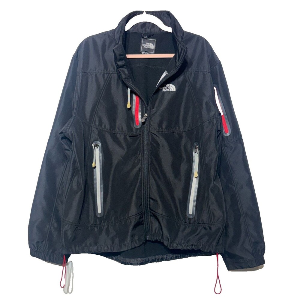 The North Face Apex Bionic Jacket Mens Black Softshell Red Zip S12 AMVY Gorpcore